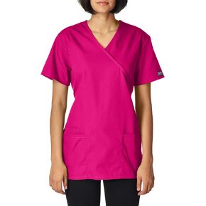 Cherokee Women's Workwear Scrubs Tie-Back Mock-Wrap Tunic