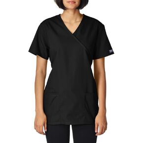 Cherokee Women's Workwear Scrubs Tie-Back Mock-Wrap Tunic