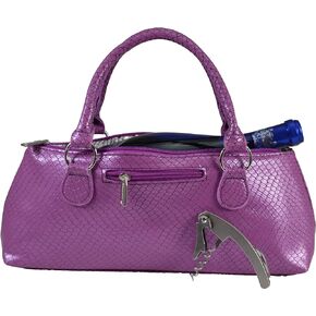Wine Clutch Bag (Thermal Insulated) Trendy Women’s Carry Tote | Holds Red & White 750mL Bottles | Trendy Fashion | Incl. Portable Waiter-Style Corkscrew (Black Tweed)