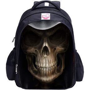 Skull Backpack Cool Halloween Cartoon Kids Backpack for Boys Bookbag School Bag