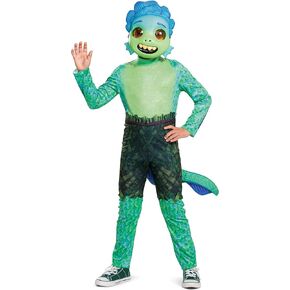 Luca Costume for Kids, Official Disney Luca Costume Jumpsuit and Mask