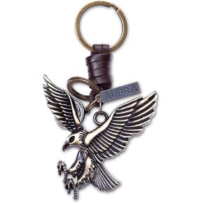 AuPra Bird KeyChain Gifts Women & Men Leather Owl KeyRing Home Car Door Key Holder Girl & Boy Bird Present