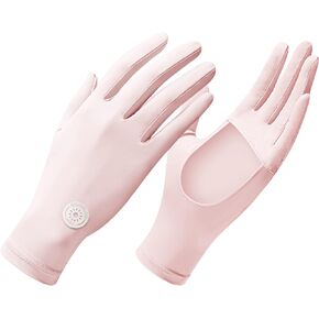 Meyaus Women Sun UV Protection Palmless Short Gloves Non Slip Cycling Driving Gloves
