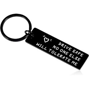 Valentine Day for Men Boyfriend from Girlfriend Drive Safe Keychain Valentine Gifts for Him Husband from Wife Anniversary Birthday Engagement Gift Sweetest Day Gift for Him Christmas Stocking Stuffers