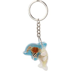 kcrygogo Glow in Dark Seashell Crab Dolphin Keychains Key Rings for Party Favor, Wonderful Little Gift for Man Or Woman(Blue) in Kuwait