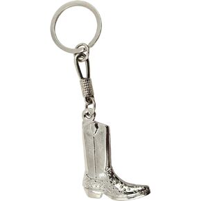 Needzo Metal Cowboy Boot Keychain, Western Themed Key Ring Accessory, Gifts for New Drivers, 4.5 Inches
