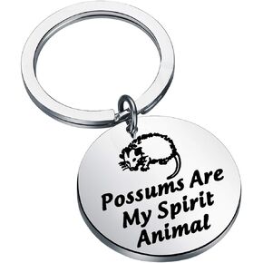 CENWA Funny Possum Gift Opossum Lover Gift Possums Are My Spirit Animal Keychain Wildlife Rescue Gift Opossum Mom Gift