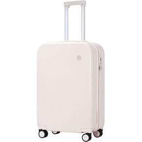 Carry on Luggage, Mixi Suitcase Spinner Wheels Luggage Hardshell Lightweight Rolling Suitcases PC with Cover & TSA Lock for Business Travel, Off White（Slight Pink）, 20in carry on in Kuwait