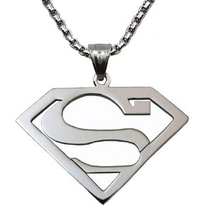 Stainless Steel Superhero Pendant Necklace