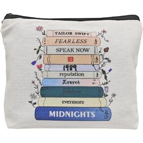 SwiftiesMerch Makeup Bag for Women, Singer Taylorswift Fan Gifts for Music Lovers, Music Themed TS Fans Album Inspired Gift for Friends
