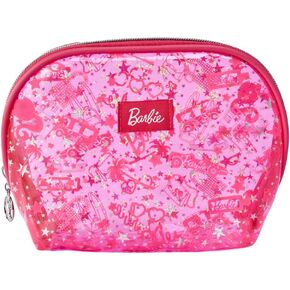 MINISO Barbie Collection Translucent Cosmetic Bag Chic Rose Red Beauty Organizer