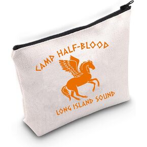 TOBGBE Percy Fan Gift Long Island Sound Makeup Bag Pegasus Zeus Gift Horror Novel Lover Gift（Half blood）