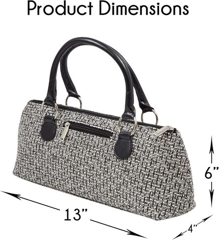 Wine Clutch Bag (Thermal Insulated) Trendy Women’s Carry Tote | Holds Red & White 750mL Bottles | Trendy Fashion | Incl. Portable Waiter-Style Corkscrew (Black Tweed) in Saudi Arabia