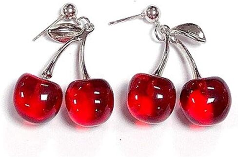 Punk Sweet Cherry Pendant Stainless Steel Necklace Ot Buckle Gothic Street Harajuku Adjustable Link Chain Lovely Choker Collar Jewelry for Women Men in Saudi Arabia