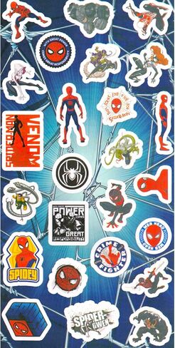 حقيبة ظهر مارفل سبايدرمان للأطفال - حزمة مع حقيبة ظهر سبايدرمان مقاس 40.64 سم بالإضافة إلى ملصقات سبايدر مان للأولاد والبنات (لوازم مدرسية سبايدرمان) in Kuwait