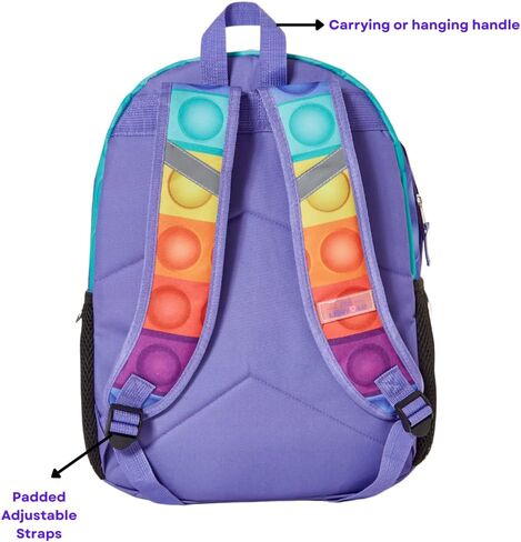 RALME Printed Fidget Popper Backpack Set for Kids with Pop It Keychain Bubble Poppers and Pencil Case in Kuwait