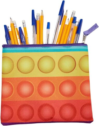 RALME Printed Fidget Popper Backpack Set for Kids with Pop It Keychain Bubble Poppers and Pencil Case in Kuwait