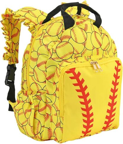 حقيبة ظهر للأطفال الصغار لمرحلة ما قبل المدرسة خفيفة الوزن رياضية للسفر على الكتف حقيبة مدرسية حقيبة كتب للبنات والأولاد (البيسبول) in Kuwait