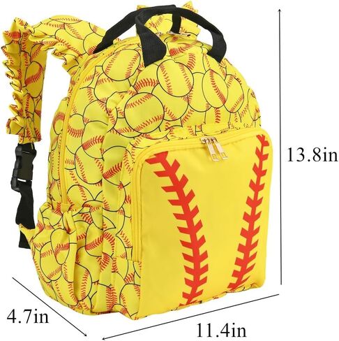 حقيبة ظهر للأطفال الصغار لمرحلة ما قبل المدرسة خفيفة الوزن رياضية للسفر على الكتف حقيبة مدرسية حقيبة كتب للبنات والأولاد (البيسبول) in Kuwait