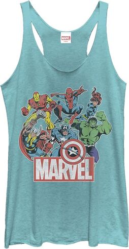قميص Marvel Women's Universe Heroes of Today ذو الطبقات الثلاثية من Racerback in Kuwait