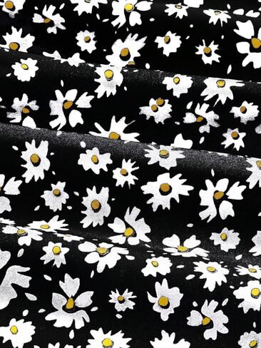 Verdusa Women's Floral Print Drawstring Ruched High Waist Split Thigh Long Skirt in Saudi Arabia