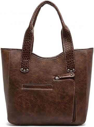 Western Handbag - Classic Concho Embossed Concealed Carry Shoulder Bag with Fringe in Kuwait