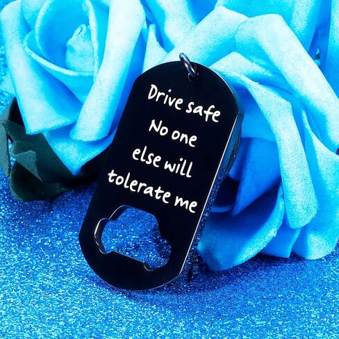 Octamber Drive Safe Keychain for Boyfriend Cute Valentines Day Gifts for Him Boyfriend Husband Men Gifts for Anniversary Birthday Keyring, Black, L in Saudi Arabia
