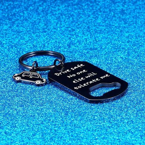 Octamber Drive Safe Keychain for Boyfriend Cute Valentines Day Gifts for Him Boyfriend Husband Men Gifts for Anniversary Birthday Keyring, Black, L in Saudi Arabia