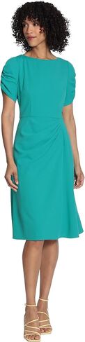Maggy London Women's Ruched Sleeve and Side Waist Detail Scuba Crepe Fit and Flare in Saudi Arabia