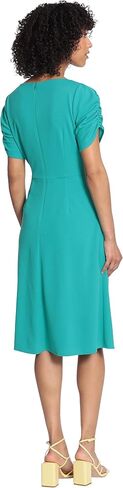Maggy London Women's Ruched Sleeve and Side Waist Detail Scuba Crepe Fit and Flare in Saudi Arabia
