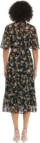 Maggy London Women's Mock Neck Tiered Midi Event Occasion Guest of in Saudi Arabia