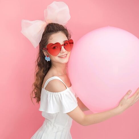 24 Pack Heart Rimless Sunglasses Love Glasses for Valentine's Day St Patrick's Day Easter Party Favors in Saudi Arabia