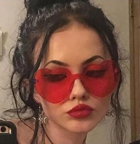 24 Pack Heart Rimless Sunglasses Love Glasses for Valentine's Day St Patrick's Day Easter Party Favors in Saudi Arabia