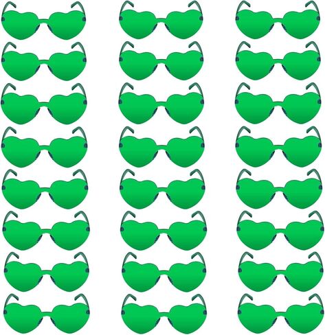 24 Pack Heart Rimless Sunglasses Love Glasses for Valentine's Day St Patrick's Day Easter Party Favors in Saudi Arabia