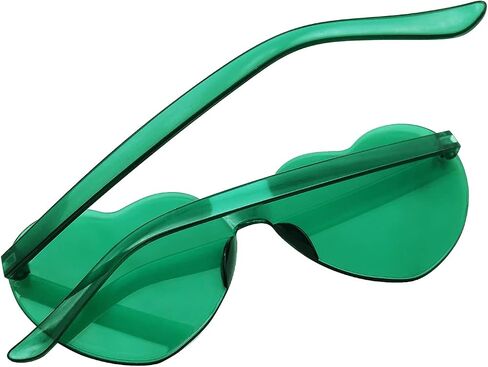 24 Pack Heart Rimless Sunglasses Love Glasses for Valentine's Day St Patrick's Day Easter Party Favors in Saudi Arabia