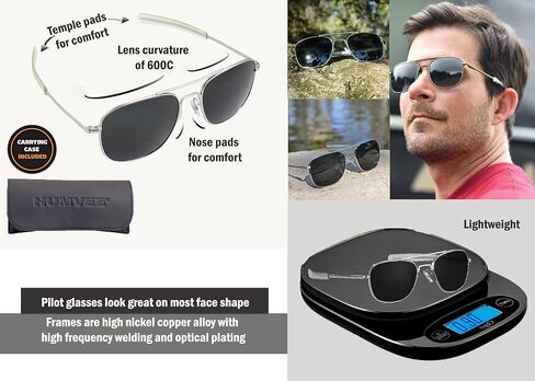 أزياء النظارات الشمسية العسكرية السوداء in Kuwait