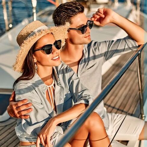 نظارات شمسية مستقطبة شبه داكنة للغاية من GrinderPUNCH للرجال والنساء 70s 80s نظارات شمسية عتيقة للرجال والنساء UV400 in Kuwait