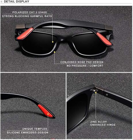 Genuine Tough Men's Polarized Sunglasses Square Fashion in Saudi Arabia