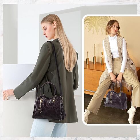 KouLi Buir Purses and Handbags PU Leather Top-Handle Satchel Shoulder Bags Messenger Tote Bag for Ladies in Kuwait