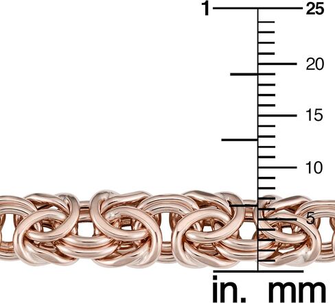 Kooljewelry سوار بيزنطي متدرج من الذهب عيار 14 قيراط، 7.5 بوصة (ذهب أصفر أو ذهب وردي) in Saudi Arabia
