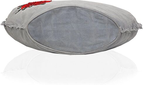 CREATIVE LEATHER ART CLA Upcycle Canvas Tote Bag, Beautiful Rose embroidery designs Fashion Style Tote Bag for Women's, Upcycle Canvas Shoulder Bag for Women, Light Grey, Grey in Kuwait