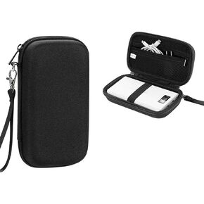 Multi Functional Portable Hard Drive case, Storage Bag, Hard Drive Storage Box, Multi-Functional Storage Bag, USB Flash Drive, Data Cable, and Other Storage Boxes (Black)
