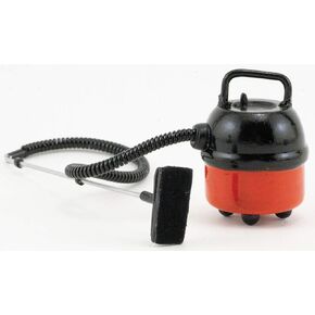 Dollhouse Miniature Portable Workshop Vacuum Cleaner, Red with Black