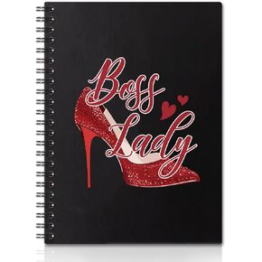 Boss Lady Hardcover 160 Pages Spiral Notebooks, Appreciation Boss Gift, Thank You Boss Gift, Retirement Going Away Gift for Women Boss Mentor Leade, Boss Day Gift for Boss Lady