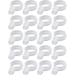 20pcs Windproof Hook Round Hanging Hook Hanger Clothes Buckle Hook Non-Slip Clothes Hanger Buckle Clips(White)