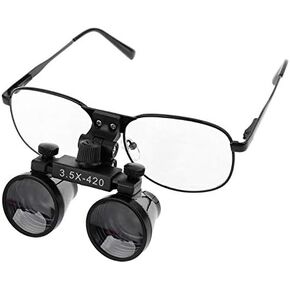 Loupes 3.5X 420mm Binocular Optical Glasses Metal Frame Magnifier