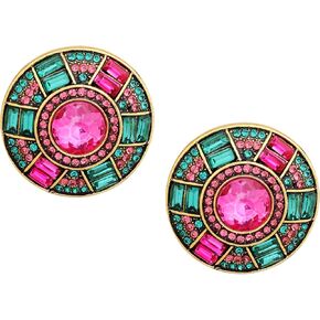 Byzantine Constantine Medieval Statement Medallion Cluster Dangle Earrings for Women, Formal Evening Floral Jewelry Accessoriesfor Women