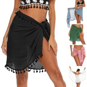 Sarong ملابس السباحة التستر للنساء بحر ثوب السباحة التستر ملابس السباحة تنّورة ملفوفة مثير بيكيني التكتيم BA08