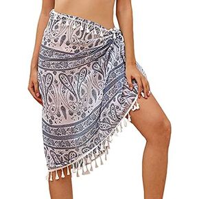 Sarong ملابس السباحة التستر للنساء بحر ثوب السباحة التستر ملابس السباحة تنّورة ملفوفة مثير بيكيني التكتيم BA08
