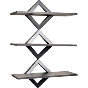 Danya B. Diamonds نظام رفوف مثبت على الحائط بـ 3 مستويات - أرفف عائمة للزينة (أبيض) in Kuwait